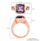 Rose De France Amethyst, mehrfarbiger Turmalin Ring, 925 Silber rosévergoldet, (Größe 17.00) ca. 5.12 ct image number 6