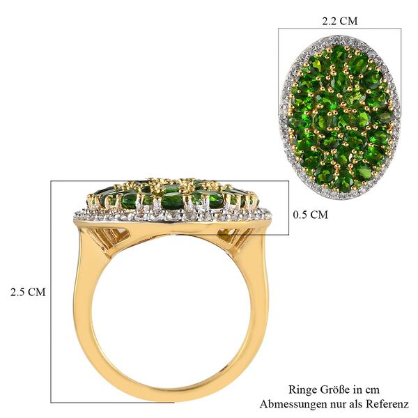 Nat&uuml;rlicher Chromdiopsid und Zirkon-Ring - 6,11 ct. image number 5
