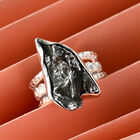 Meteorit-Ring, 925 Silber  ca. 26,40 ct image number 1