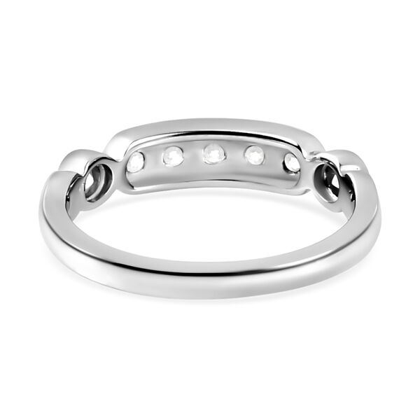 Moissanit Ring, 925 Silber rhodiniert - 0,49 ct. image number 6