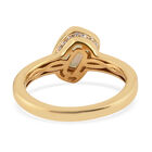 Natürlicher Äthiopischer Opal und Zirkon Ring 925 Silber vergoldet image number 5