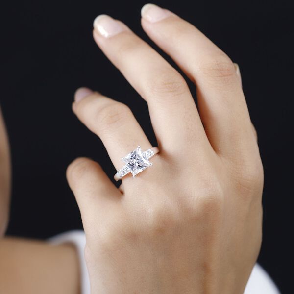 LUSTRO STELLA - Wei&szlig;er Zirkonia Ring - 4,62 ct. image number 3