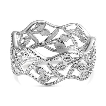 Diamant Ring 925 Silber platiniert (Gr&ouml;&szlig;e 20.00)