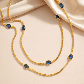 EVER TRUE Labradorit Halskette ca. 75 cm Nickelfreies Messing ca. 11.70 ct