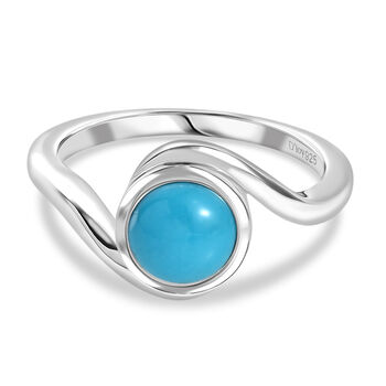 D'Joy Sleeping Beauty T&uuml;rkis Ring 925 Silber rhodiniert (Gr&ouml;&szlig;e 20.00) ca. 1,14 ct