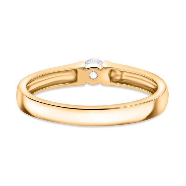 LUXURIANT DIAMANT - Lab Grown Diamant VS-EF Ring 925 Silber 750 Gelbgold Vermeil (Größe 16.00) ca. 0,20 ct image number 5