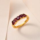 AAA Orissa Rose Granat Ring, 925 Silber Gelbgold Vermeil, (Größe 18.00) ca. 1.54 ct image number 1