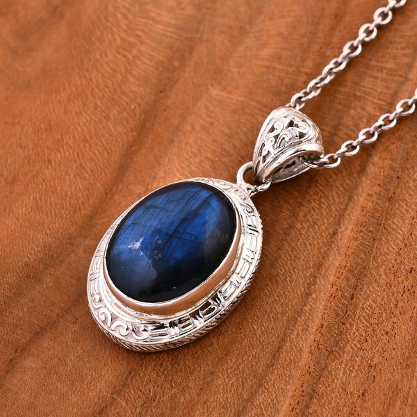 Labradorit Anhänger 925 Silber ca. 16,06 ct. image number 2