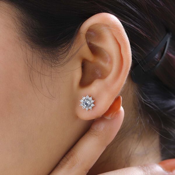 Sternchen Espirito Santo Aquamarin und Zirkon Ohrstecker image number 7