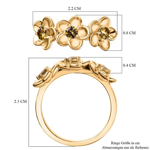 AA natürlicher goldener Tansanit Ring, ca. 0,36 ct image number 7