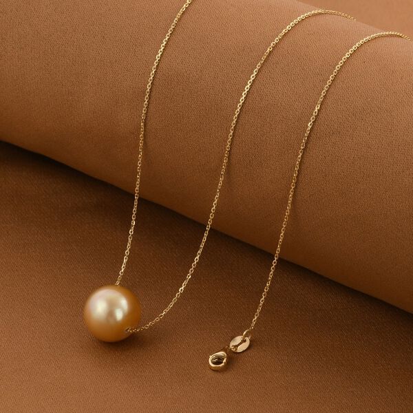 ILIANA - AAA goldene S&uuml;dseeperle-Halskette, 45 cm - 10,8 ct. image number 6