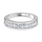 Weißer Diamant Ring, 925 Silber platiniert (Größe 17.00) ca. 0.50 ct