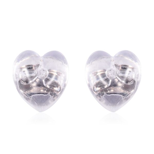 9 Paar Ohrstopper Set Herz, 925 Silber Kern mit Silikon, Mix rhodiniert vergoldet ros&eacute;vergoldet image number 1