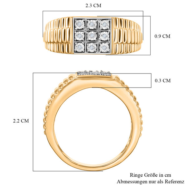 D'Joy wei&szlig;er Diamant Herrenring image number 7