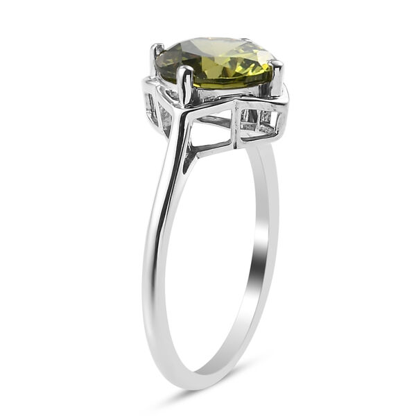 LUSTRO STELLA Peridot Zirkonia Ring 925 Silber platiniert  ca. 3,35 ct image number 5