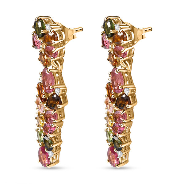AA Multi-Turmalin und Zirkon Ohrringe - 7,69 ct. image number 7