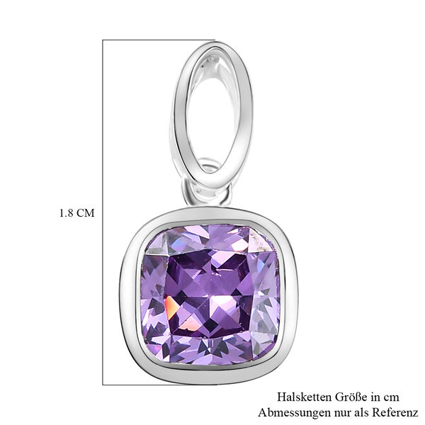LUSTRO STELLA - Amethyst Zirkonia-Anh&auml;nger, 925 Silber ca. 3,59 ct image number 6