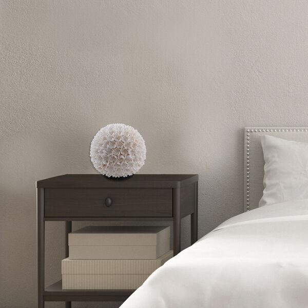 Bali Home Collection: Handgearbeitete Lampe mit Standfu&szlig; umh&uuml;llt von ewigen Muschel-Rosen, 20 cm image number 3