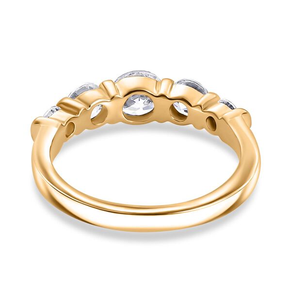 J Francis gefertigt mit SWAROVSKI- Swarovski Zirkonia Ring, 925 Silber 750 Gelbgold Vermeil image number 6