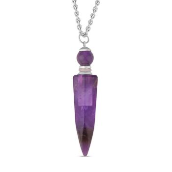 Afrikanischer Amethyst Urnen-Anh&auml;nger mit Kette