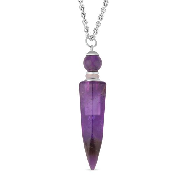 Afrikanischer Amethyst Urnen-Anh&auml;nger mit Kette