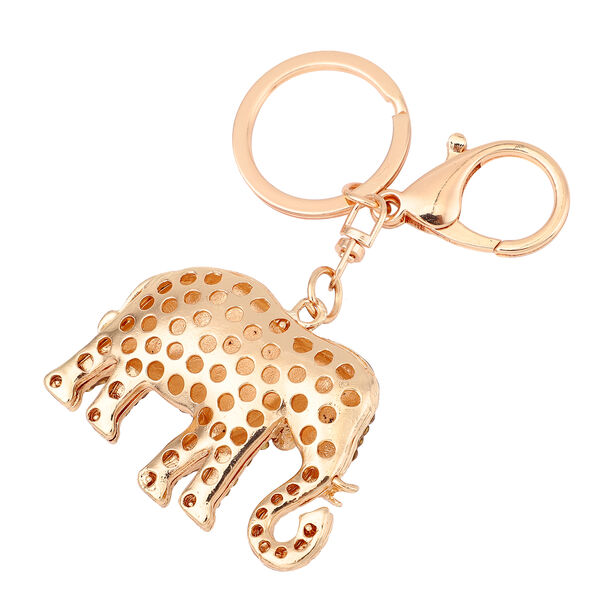 Oranger Zirkonia Schlüsselanhänger  emailliert ca. 1,00 ct image number 4