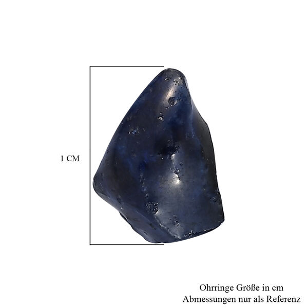 Handgearbeitete Masoala Saphir Fancy-Schliff-Ohrstecker, (Fissure gef&uuml;llt), 925 Silber platiniert ca. 7,60 ct image number 5