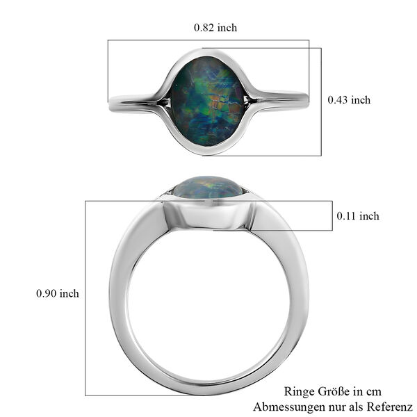 Boulder Opal Triplett-Ring - 1,23 ct. image number 5