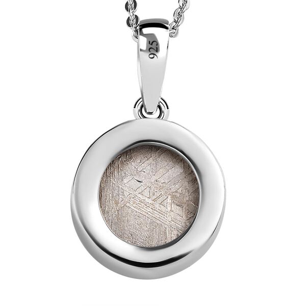 Meteorit-Anhänger mit Kette, 925 Silber platiniert ca. 7.27 ct image number 5