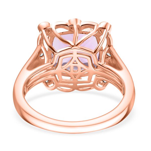 D'Joy AAA Rose De France Amethyst und Zirkon Ring - 4,35 ct. image number 6