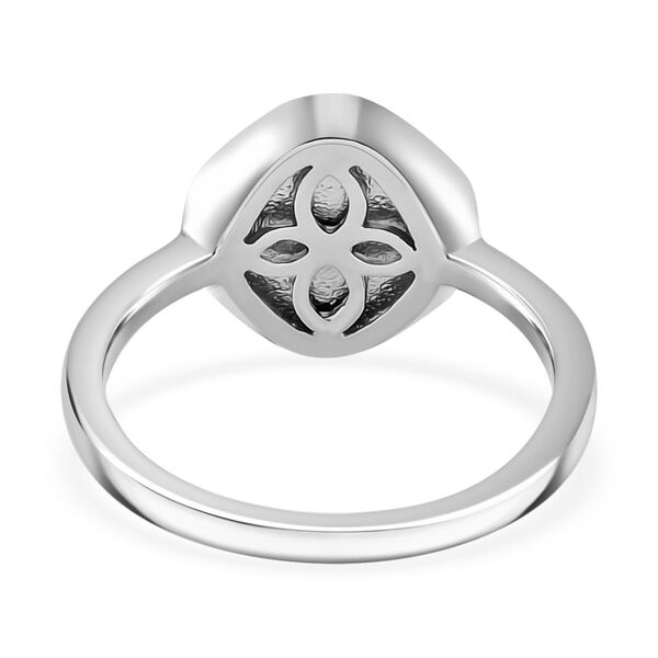 Grüner und weißer Zirkonia Halo Ring image number 5