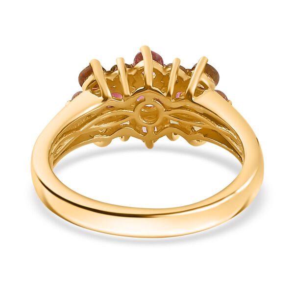 AA Mehrfarbig-Turmalin Ring 925 Silber 750 Gelbgold Vermeil (Größe 16.00) ca. 1,10 ct image number 8