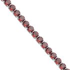 Rote Zirkonia Halskette, ca. 38 cm, Edelstahl ca. 45.00 ct image number 3