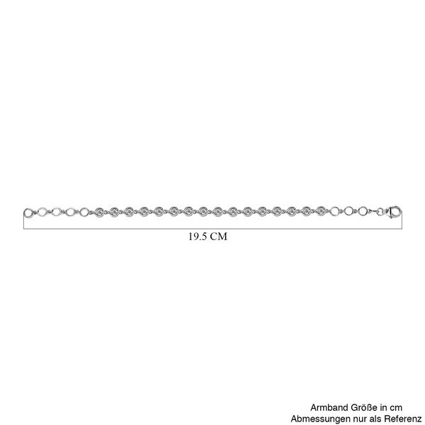 Moissanit 20cm Armband, 925 Silber platiniert image number 5