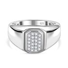 Weißer Diamant Ring 925 Silber rhodiniert (Größe 21.00) ca. 0.25 ct