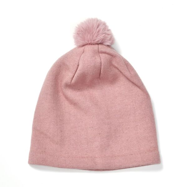 LA MAREY 2er-Set Kaschmir Mützen und Handschuhen mit Mikroplüsch-Futter, Rosa image number 1