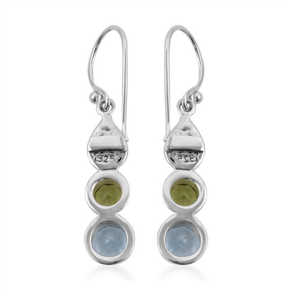 Royal Bali Kollektion - himmelblaue Topas und Peridot-Ohrhänger - 3,81 ct. image number 3
