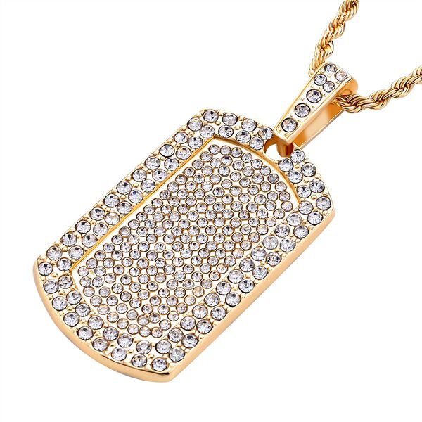 Weißer Kristall-Anhänger mit Kette in Goldton - 8 ct. image number 4