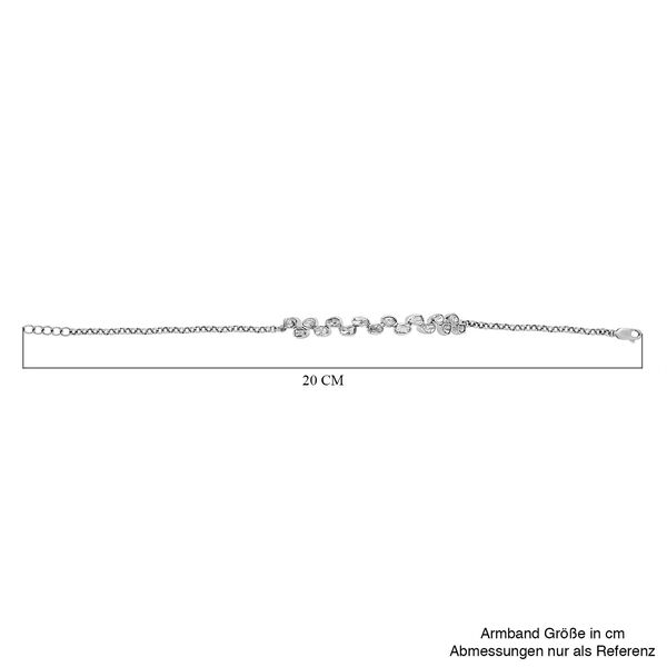 Handgearbeitetes, nat&uuml;rliches Polki Diamant-Armband, ca. 18.5 cm, 925 Silber platiniert ca. 1.00 ct image number 5