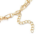 Kunststoff Perle, Weißer Kristall Halskette ca. 42+7 cm goldfarben image number 4