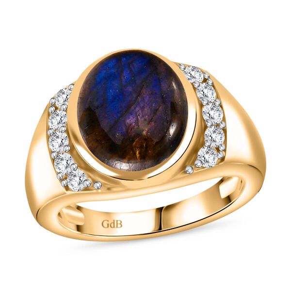 Labradorit und Zirkon Ring - 6,22 ct. image number 4