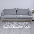 Seidenweicher, gewebter Kunstfellteppich, 180x100 cm, weiß