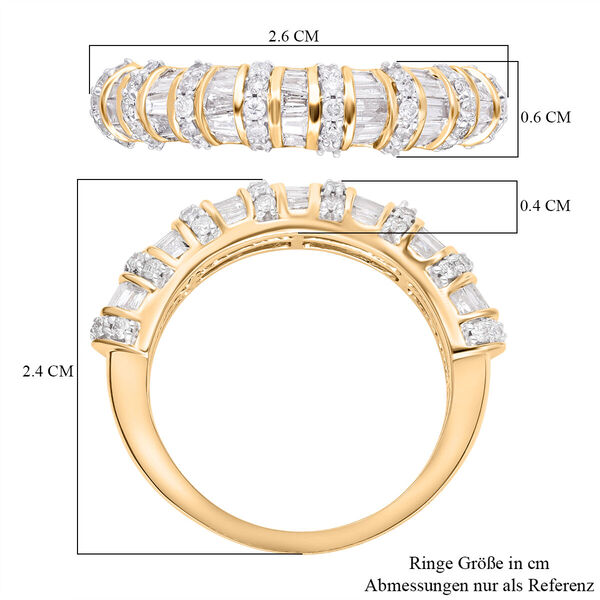LUXORO SGL zertifizierter I1 Diamant-Ring in 585 Gelbgold - 1 ct. image number 5