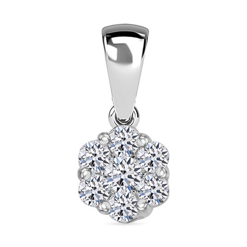 LUXURIANT DIAMOND- SI Labor Diamant Anhänger, 925 Silber platiniert - 0,51 ct. image number 0