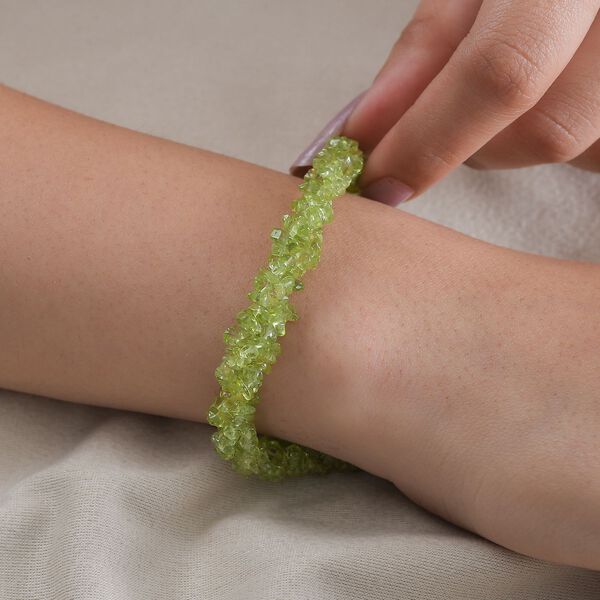 Nat&uuml;rliches Peridot Armband, 19 cm - 100 ct. image number 2
