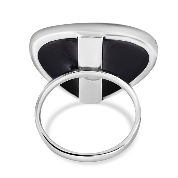 Graue Muschelkernperle Ring, 925 Silber, (Größe 20.00) image number 4