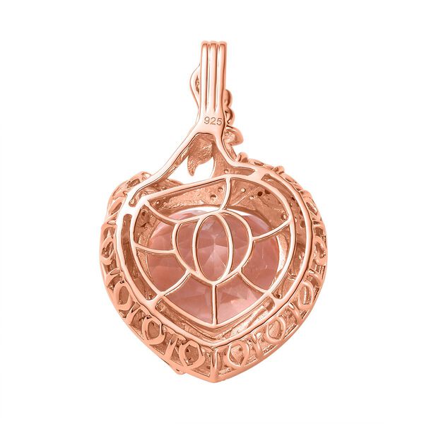 Morganit Quarz Triplett und Zirkon Anhänger - 24,37 ct. image number 5