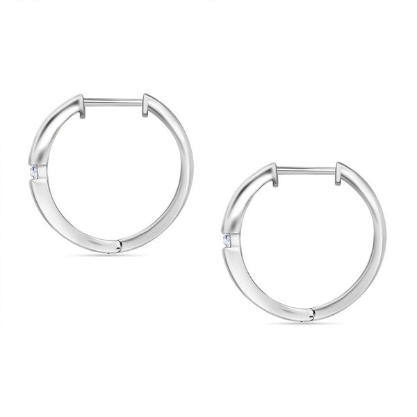 LUXURIANT SI-GH Labor Diamant Ohrringe, 925 Silber platiniert - 0,10 ct. image number 4