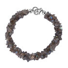 Labradorit Armband ca. 19 cm 925 Silber rhodiniert ca. 120.00 ct