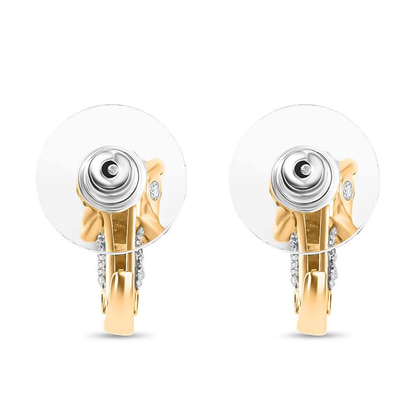 Moissanit Ohrringe, 925 Silber 750 Gelbgold Vermeil - 3,85 ct. image number 4